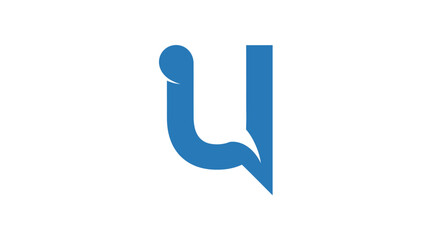 Modern and Minimalist Blue Letter U Logo Design with Creative Abstract Shape Formation