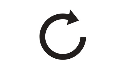 Stylized Circular Arrow Symbol Isolated on White Background for Modern Design Use