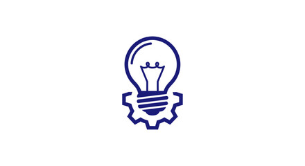 Icon representing innovative mechanical engineering solutions and bright ideas concept