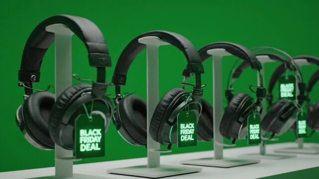 Black Friday Deals on Premium Headphones Displayed in Store.