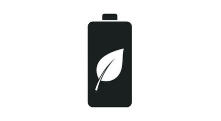 Eco-Friendly Battery Icon: Symbolizing Renewable Energy and Sustainable Power Solutions