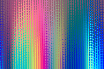 Vibrant Iridescent Texture with Wavy Lines and Geometric Pattern for Background and Design Projects Featuring Rainbow Hues