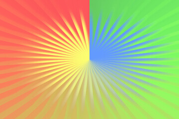 Obraz premium Vibrant Radial Gradient Background with Contrasting Colors Abstract Design for Modern Graphics and Presentations Showcasing Two Halves