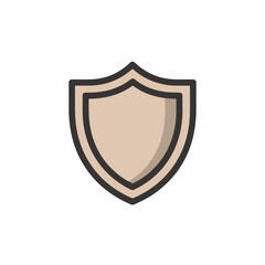 Minimal Shield Icon in Pale Color