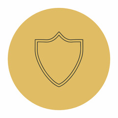 Minimal Shield Icon in Pale Color