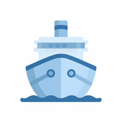 Nautical Vessel Flat Vector Icon Design