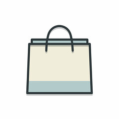 Minimalistic Shopping Bag Icon in Duotone