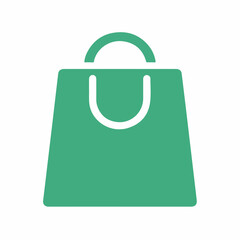 Elegant Shopping Bag Icon in Two-Tone Design
