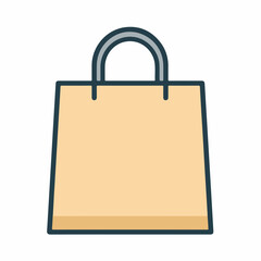 Elegant Shopping Bag Icon in Duotone