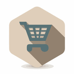 Elegant Shopping Cart Glyph Icon Design