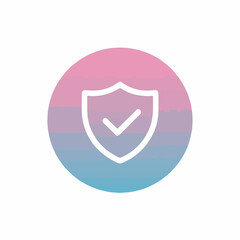 Minimal Shield Check Icon Design