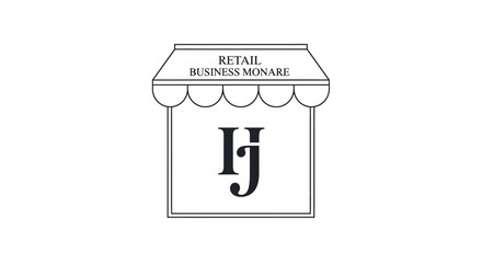 Elegant retail business logo design with a minimalist and modern aesthetic for branding
