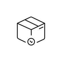 cardboard box checked icon sign vector