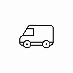 Fototapeta premium cargo van icon sign vector