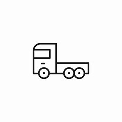 long truck i icon sign vector