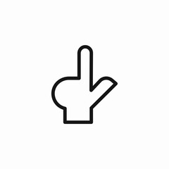 pointing down cursor icon sign vector