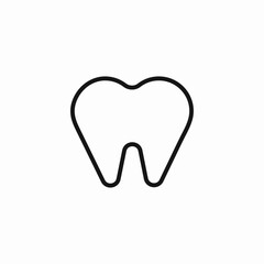 single tooth icon icon sign vector