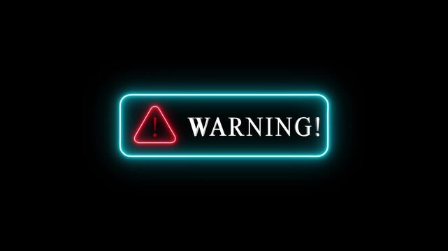 System hacked warning alert concept on the transparent background. virus, spyware, scam or Malicious software. Cyber security and cybercrime. Motion graphics of warning concept. 4k video animation