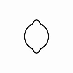 whole lemon fruit icon sign vector