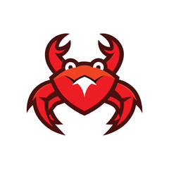 red crab isolated on white