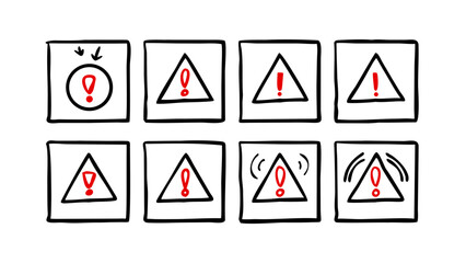 Warning attention danger sign exclamation point caution alert risk hazard safety important problem issue notice  100
