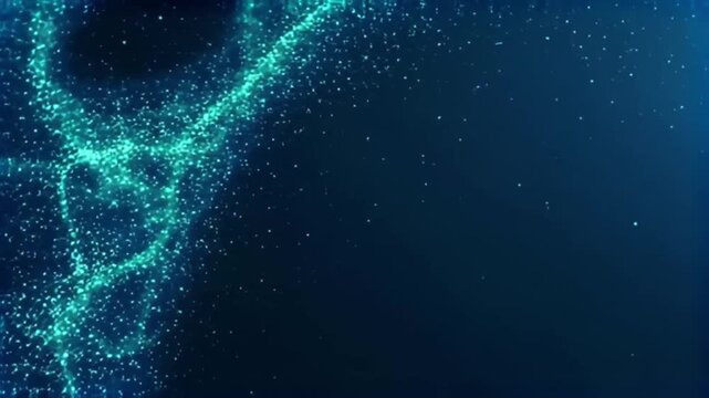Abstract Particle Flow A Serene Digital Video Background