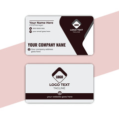 Professional business card template with clean design for modern identity and stylish corporate branding
