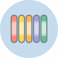 Fototapeta premium Modern Monoline Signal Bars Flat Design