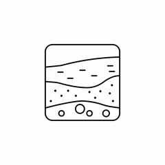 geological soil layers icon sign vector