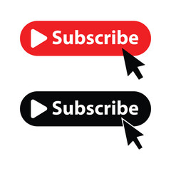 Subscribe Button Illustration: A close-up illustration showcases two sleek subscribe buttons, one in a vibrant red and the other in a classic black.