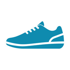 Sneaker shoe symbol for fitness lifestyle active sport wear design clean vector illustration design