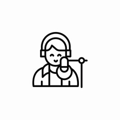 recording voice actor icon sign vector