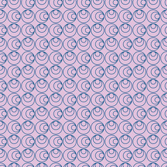 Seamless Circular Pattern in Pink and Blue for Modern Wallpaper and Textile Design