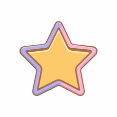 Fototapeta premium Elegant Star Icon in Soft Pastel Hues