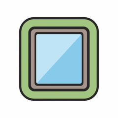 Fototapeta premium Minimalist Tablet Icon in High Contrast