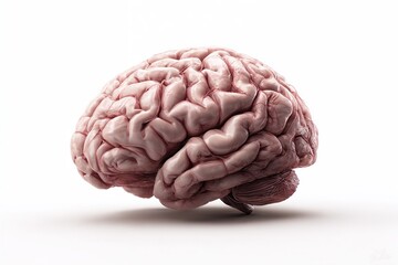 Fototapeta premium Human brain model on white background