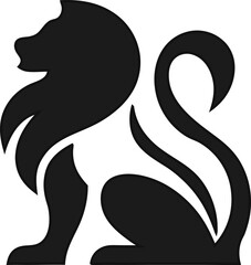 Classic lion emblem logo vector, perfect for vintage branding, heraldry, and royal insignia.