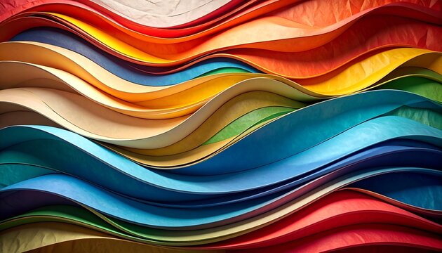 Colorful, wavy abstract design