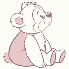 A funny cartoon baby pig character illustration with a cute smile and a pink toy bear is great for farm animal vector art