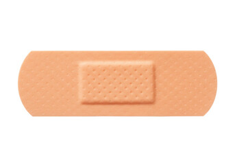Adhesive bandage isolated on white, first aid plaster for wound care and protection