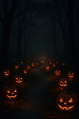 Eerie Halloween Night in the Forest