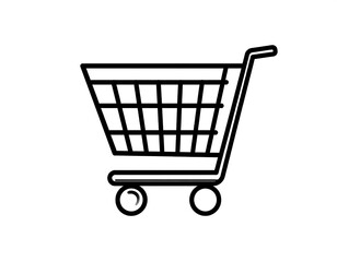 Shopping Cart Icon, Simple, Modern, Illustration.
