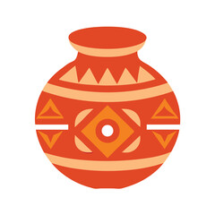 Terracotta Pottery With Tribal Carvings