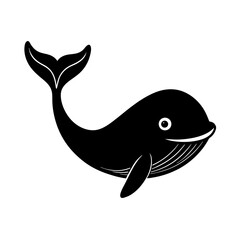 vector illustration of a cartoon whale