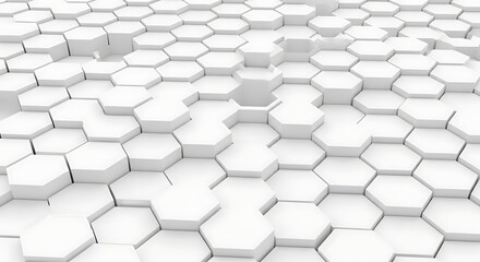 Naklejka premium A white honeycomb pattern with varying heights creating a textured and abstract surface design