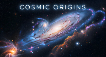 A breathtaking view of multiple spiral galaxies and nebulae in the vast, dark expanse of space, showcasing cosmic origins and celestial beauty.