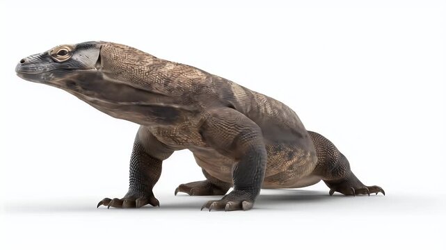 Komodo Dragon: Majestic Reptile in 3D - Powerful Creature Close-Up