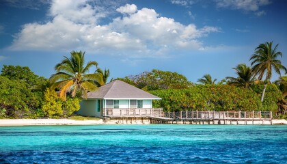 home on the ocean in ambergris caye belize