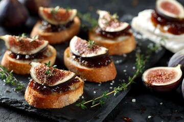 Exquisite Gourmet Sandwich: Sweet Fig with Cheese and Honey
for restaurant menus, food blogs, gourmet food ads, and food magazines