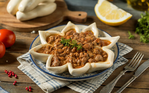 Bosnia and Herzegovina cuisine - Pida with meat
